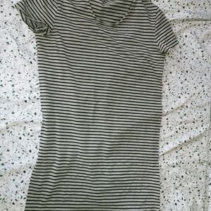 Striped Black and White Mini Dress